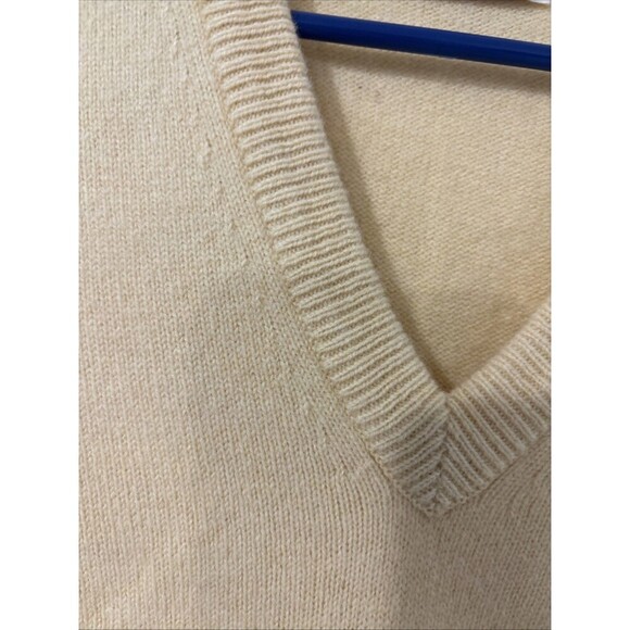 Munrospun Sweater Vest Jumper Mens Yellow Pure New Wool Pullover Grandad Softest - Picture 3 of 10